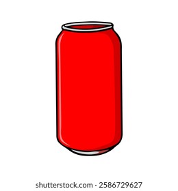 beverage can sketch vector illustration,isolated on white background,top view