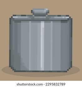beverage canteen,liquid canteen pixel art,editable vector,vector pixel art.