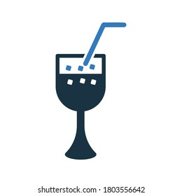 Beverage, cocktail, drink icon. Vector design is isolated on a white background