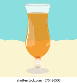 Beverage, cocktail, drinks vector icon . Alcohol cocktails . Vector illustration - stock vector