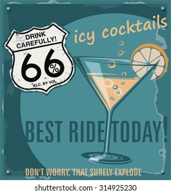 Beverage, cocktail poster