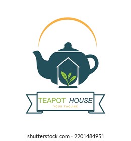 Beverage Coffee And Tea Teapot Logo Vector Illustration Design