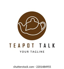 Beverage Coffee And Tea Teapot Logo Vector Illustration Design