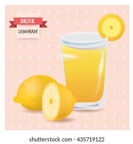  Beverage collection :  Lemonade : Vector illustration