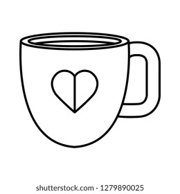 beverage cup with heart love