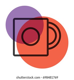 Beverage cup Icon color mark