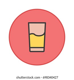 Beverage cup Icon red button