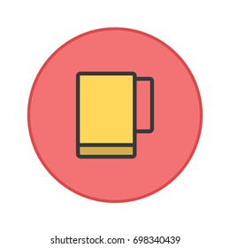 Beverage cup Icon red button