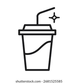 Icono de la taza de la bebida – Diseño refrescante del Vector de la bebida