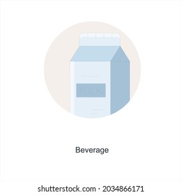 Beverage or Dairy Icon Concept