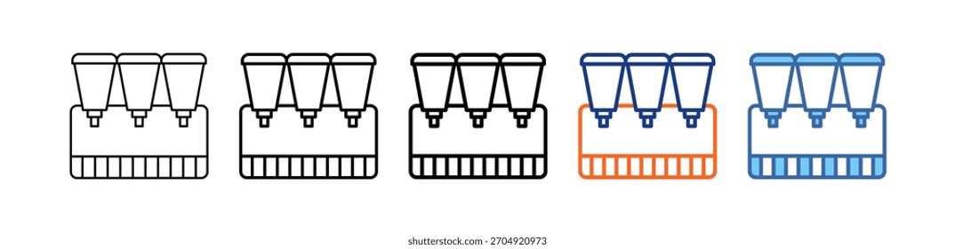 Beverage Dispenser Different Set Vector Icon