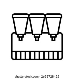 Ilustración vectorial de línea de iconos de dispensador de bebidas
