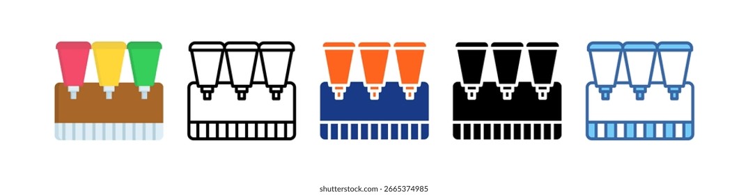 Ícone de dispensador de bebidas Ilustração de vários estilos