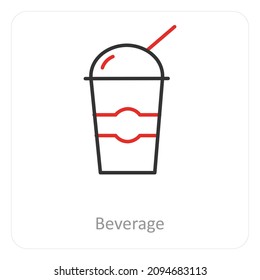 Beverage Or Drink Icon Concept