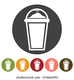 Beverage, drink icons. Vector illustration.
