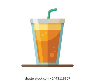 
Beverage drink isolated flat vector illustration on white background.