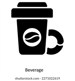 concepto de icono de bebidas