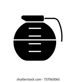 beverage drinks pot icon, vector illustration, black sign on isolated background