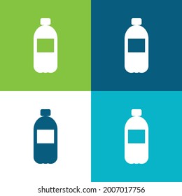 Beverage Flat four color minimal icon set