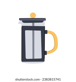 beverage french press coffee cartoon. cup morning, fresh glass, caffeine kitchen beverage french press coffee sign. isolated symbol vector illustration