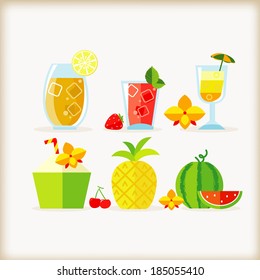 beverage and fruit