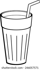 copo de bebida com palha de beber