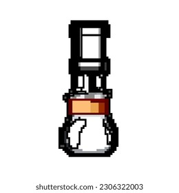 beverage ice drip coffee game pixel art retro vector. bit beverage ice drip coffee. old vintage illustration