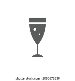 Beverage Icon Black and White Vector Graphic