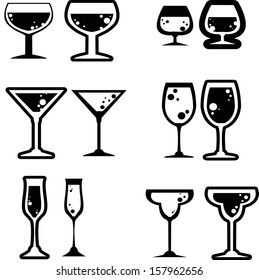 beverage icon collection created in vector format