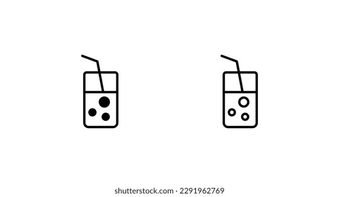 Diseño de icono de bebida con ilustración de fondo blanco