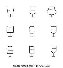 beverage icon set