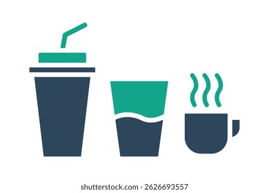 Beverage icon. solid icon style. icon related to drink. catering elements vector illustration