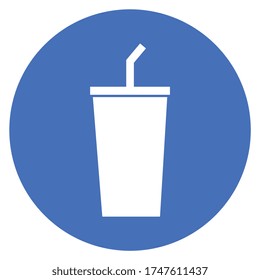 Beverage icon, symbol, blue, Vector 