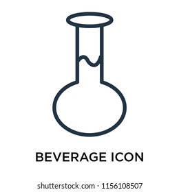 Beverage icon vector isolated on white background, Beverage transparent sign , thin symbol or stroke element design in outline style