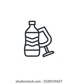 beverage icon. vector.Editable stroke.linear style sign for use web design,logo.Symbol illustration.
