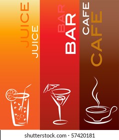 beverage icons; design template , vector illustration