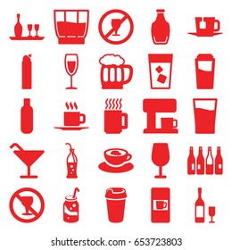 Beverage icons set. set of 25 beverage filled icons such as bottle, vending machine, drink, cocktail, cleanser, soda, no alcohol, cup with heart, cup, wine glass, soda bottle