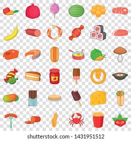 Beverage icons set. Cartoon style of 36 beverage vector icons for web for any design