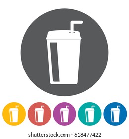Beverage icons.Vector illustration
