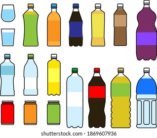Beverage illustration set material : vector