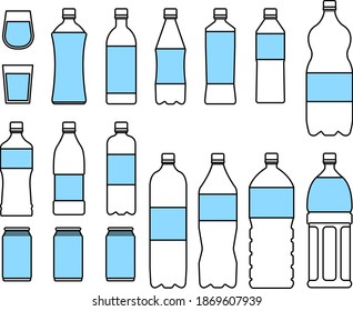 Beverage illustration set material : vector