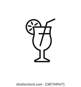 Beverage, juice, lemon icon vector illustration