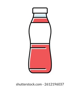 beverage juice plastic bottle color icon vector. beverage juice plastic bottle sign. isolated symbol illustration