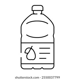 beverage juice plastic bottle line icon vector. beverage juice plastic bottle sign. isolated contour symbol black illustration