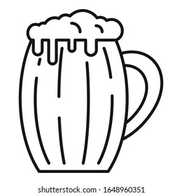 Beverage kvass icon. Outline beverage kvass vector icon for web design isolated on white background