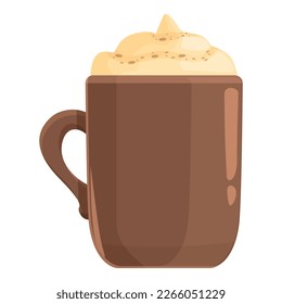 Beverage latte icon cartoon vector. Spice drink. Food dessert