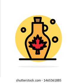 Beverage, Leaf Abstract Circle Background Flat color Icon. Vector Icon Template background