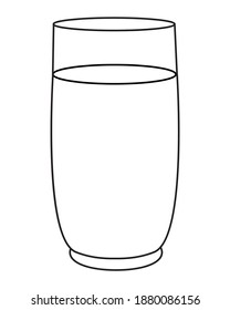 beverage line vector illustration,isolated on white background,top view