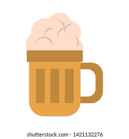 beverage liqueur and drink big glass of beer icon cartoons vector illustration graphic design