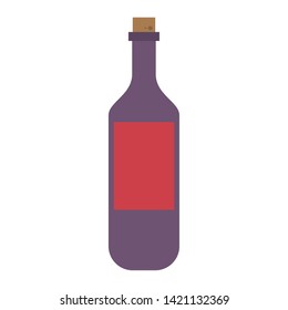beverage liqueur and drink bottle of wine icon cartoons vector illustration graphic design